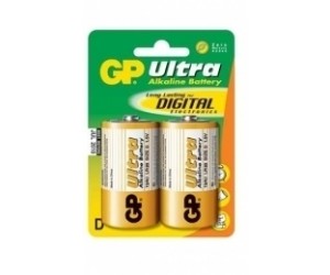 Baterijas GP Ultra Plus D, LR20, 1.5V, 2gab/iep Baterijas GP Ultra Plus D, LR20, 1.5V, 2gab/iep