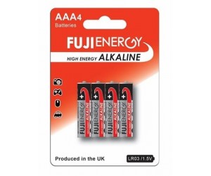 Baterijas Fuji High Energy Alkaline, AAA , LR03, 1.5V, 4gab/iep Baterijas Fuji High Energy Alkaline, AAA , LR03, 1.5V, 4gab/iep