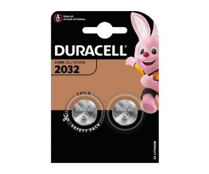 Baterijas Duracell litija, CR2032, 2gab/iep Baterijas Duracell litija, CR2032, 2gab/iep