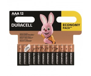 Baterijas Duracell Basic, AAA, LR03, 12gab/iep Baterijas Duracell Basic, AAA, LR03, 12gab/iep