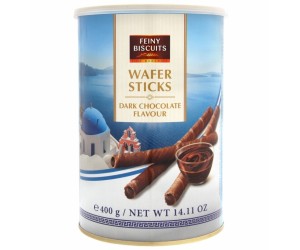 Vafeļu rullīši ar tumšās šokolādes krēmu 400g