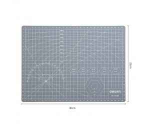 Paliktnis griešanai Deli A4, 3mm, PVC, zaļš Paliktnis griešanai Deli A4, 3mm, PVC, zaļš