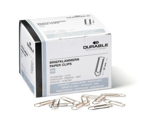 Saspraudes Durable, 32mm, 1000 gab/iep., sudraba Saspraudes Durable, 32mm, 1000 gab/iep., sudraba