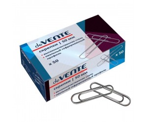 Saspraudes deVente 50mm, 50 gab/iep., viļņotas, sudraba Saspraudes deVente 50mm, 50 gab/iep., viļņotas, sudraba