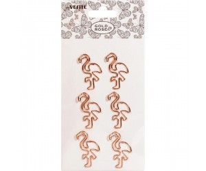 *Saspraudes deVente Gold Rose Flamingo, Ø42mm, 6 gab/iep., zelta *Saspraudes deVente Gold Rose Flamingo, Ø42mm, 6 gab/iep., zelta