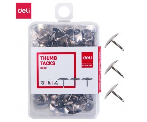 Piespraudes Deli 0022 Ø10mm, 100gab/iep, metāla Piespraudes Deli 0022 Ø10mm, 100gab/iep, metāla