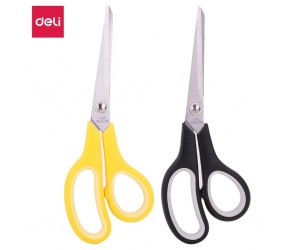 Šķēres Deli 6002, 21cm, melnas/dzeltenas