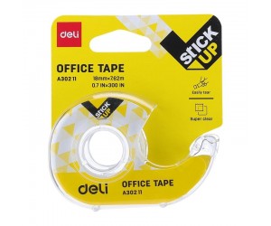 Līmlente ar turētāju Deli EA30211, 18mmx7m,  caurspīdīga