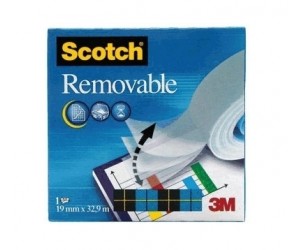 Līmlente 3M Scotch Magic Removable, 19mmx33m, matēta
