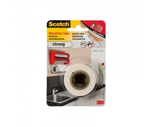 *Montāžas abpusējā līmlente 3M Scotch 19mmx1.5m, balta