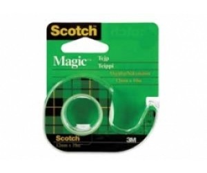 *Līmlente ar turētāju 3M Scotch 810 Magic, 12mmx10m, matēta, caurspīdīga