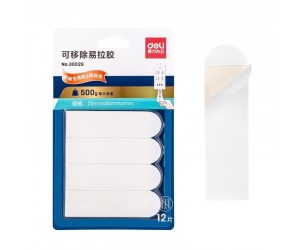 *Montāžas loksnes Deli No.30026, 25x90x1mm, noņemamas, 12 loksnes, baltas