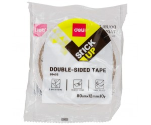 Abpusēja līmlente Deli 30405, 12mmx9m, balta