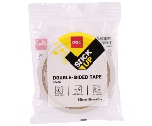 Abpusēja līmlente Deli 30406, 18mmx9m, balta