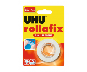 Līmlente UHU Rollafix, 19mmx25m, caurspīdīga, viegli noplēšama