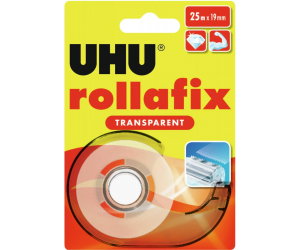 Līmlente ar turētāju UHU Rollafix 19mmx25m, caurspīdīga