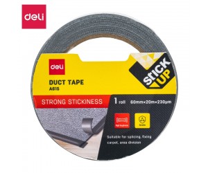 Universāla līmlente Deli 60mmx20m 230mikr, armēta, melna