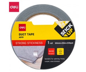 Universāla līmlente Deli 60mm x20m 230mikr, armēta, pelēka