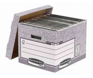 Arhīva kārba ar vāku Fellowes R-Kive Standard, 285x333x390mm, horizontāla, pelēka Arhīva kārba ar vāku Fellowes R-Kive Standard, 285x333x390mm, horizontāla, pelēka