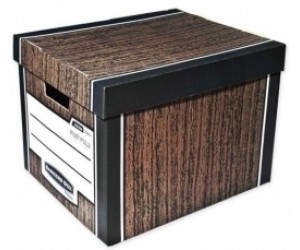 Arhīva kārba ar vāku Fellowes, 325x285x385mm, horizontāla, 2gab/iep, brūna Arhīva kārba ar vāku Fellowes, 325x285x385mm, horizontāla, 2gab/iep, brūna