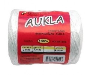 Vītā aukla ø1,5mm, 100m, balta Vītā aukla ø1,5mm, 100m, balta