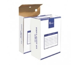 *Arhīva kārba Forpus A4, 120mm, aizverama, vertikāla, balta/zila *Arhīva kārba Forpus A4, 120mm, aizverama, vertikāla, balta/zila