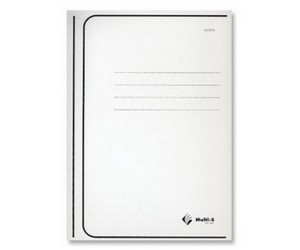 Mape-ātršuvējs Multi-S A4, ar apdruku, kartona, balts