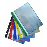 *Mape-ātršuvējs College A4, ar perforāciju un 10 kabatām, sarkana