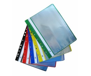 *Mape-ātršuvējs College A4, ar perforāciju un 10 kabatām, sarkana