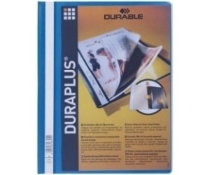 Mape-ātršuvējs Durable, PVC, A4, ar kabatiņu priekšējā vākā, zila