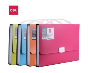 Mape ar rokturi un 13 nodalījumiem Deli A4, gaiši asorti Mape ar rokturi un 13 nodalījumiem Deli A4, gaiši asorti