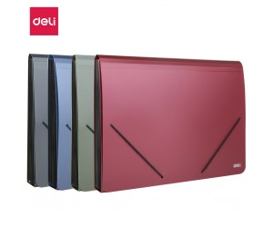 Mape ar gumiju Deli A4, 13 nodalījumi, asorti Mape ar gumiju Deli A4, 13 nodalījumi, asorti