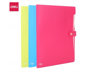 Mape-kartotēka Deli RIO, A4, 8 nodalījumi, asorti Mape-kartotēka Deli RIO, A4, 8 nodalījumi, asorti