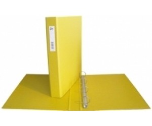 Mape ar 4 gredzeniem College, A4, 35mm, Ø25mm, dzeltena