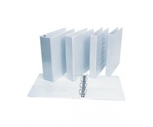 Mape ar 4 gredzeniem Panta Plast A4, D-veida, 5.5cm, balta