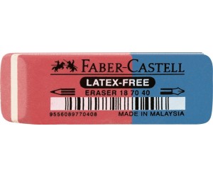 Dzēšgumija Faber-Castell 7070-40, sarkana/zila Dzēšgumija Faber-Castell 7070-40, sarkana/zila