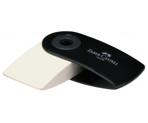 Dzēšgumija Faber-Castell Sleeve Mini, melns korpuss Dzēšgumija Faber-Castell Sleeve Mini, melns korpuss