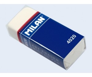 Dzēšgumija Milan 4020, 55x23x13mm, balta Dzēšgumija Milan 4020, 55x23x13mm, balta