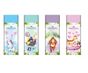Dzēšgumija Faber-Castell Happy Jungle, asorti Dzēšgumija Faber-Castell Happy Jungle, asorti