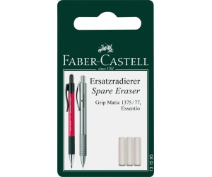 Dzēšgumijas Faber-Castell Grip matic 1375/77 mehāniskajam zīmulim, 3gab/iep Dzēšgumijas Faber-Castell Grip matic 1375/77 mehāniskajam zīmulim, 3gab/iep
