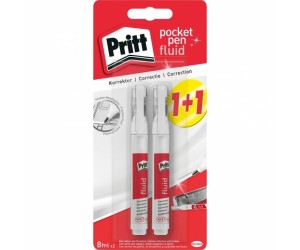 Korekcijas pildspalva Pritt Pocket Pen 8ml, 2gab/iep. Korekcijas pildspalva Pritt Pocket Pen 8ml, 2gab/iep.