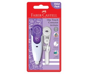 Korekcijas lente Faber-Castell One Touch Refillable 5mmx6m + maiņas lente Korekcijas lente Faber-Castell One Touch Refillable 5mmx6m + maiņas lente