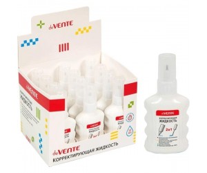 *Korekcijas šķidrums deVente 2 in 1, ar otu un pildspalvas uzgali, 13ml *Korekcijas šķidrums deVente 2 in 1, ar otu un pildspalvas uzgali, 13ml