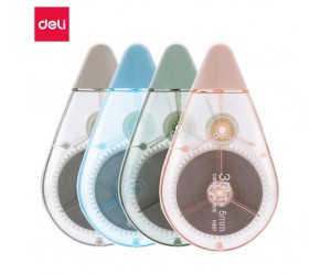 Korekcijas lente Deli H367, 5mmx30m, caurspīdīgs asortu korpuss Korekcijas lente Deli H367, 5mmx30m, caurspīdīgs asortu korpuss