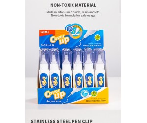 Korekcijas pildspalva Deli 4ml Korekcijas pildspalva Deli 4ml