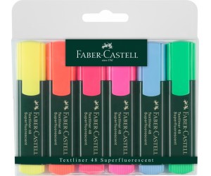 Teksta marķieru komplekts Faber-Castell 1-5mm, nošķelts, 6 krāsas Teksta marķieru komplekts Faber-Castell 1-5mm, nošķelts, 6 krāsas
