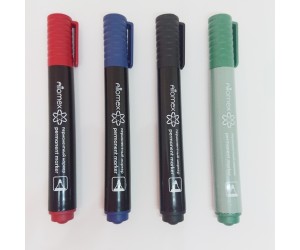 Permanentu marķieru komplekts Attomex 3mm, konisks, 4gab Permanentu marķieru komplekts Attomex 3mm, konisks, 4gab