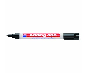 Permanents marķieris Edding 400, 1mm, melns Permanents marķieris Edding 400, 1mm, melns