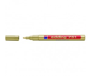Permanents marķieris Edding Paint 751, 1-2mm, konisks, zelta Permanents marķieris Edding Paint 751, 1-2mm, konisks, zelta