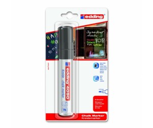 Stikla virsmu marķieris - šķidrais krīts Edding 4090 4-15mm, nošķelts, melns (P) Stikla virsmu marķieris - šķidrais krīts Edding 4090 4-15mm, nošķelts, melns (P)